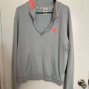 VS Pink Quarter Zip Sweater